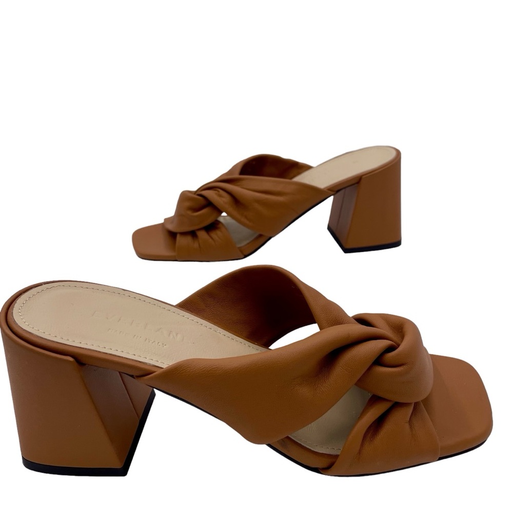 NEW Everlane Desert Tan Leather Day Twist Heel in Size 6.5 - Picture 3 of 14